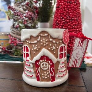 Peppermint & Pine Gingerbread House Christmas Mug
